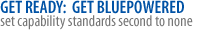 get ready: get bluepowered: set capability standards second to none